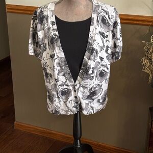 Cathy Daniels Monochrome Floral Sweater